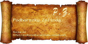 Podhorszky Zelinda névjegykártya